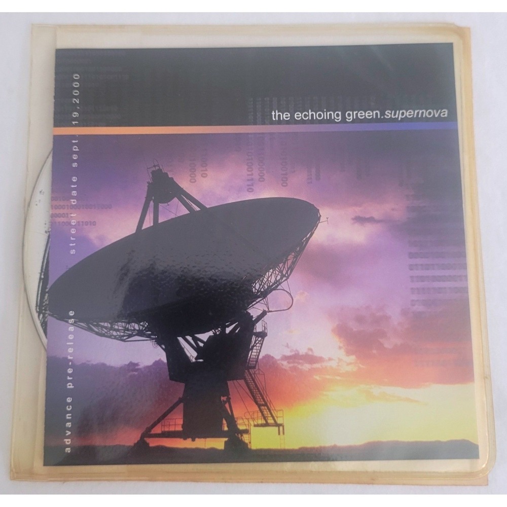 The Echoing Green Supernova‎ CD 2000 Advance Promo USA Made Synthpop Electronica